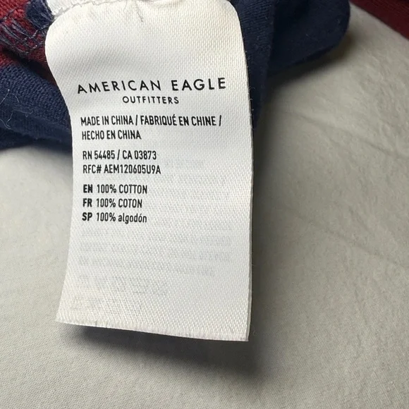 American Eagle Outfitters The Throwback Rugby Polo Cropped Shirt Size Small EUC - Picture 8 of 10